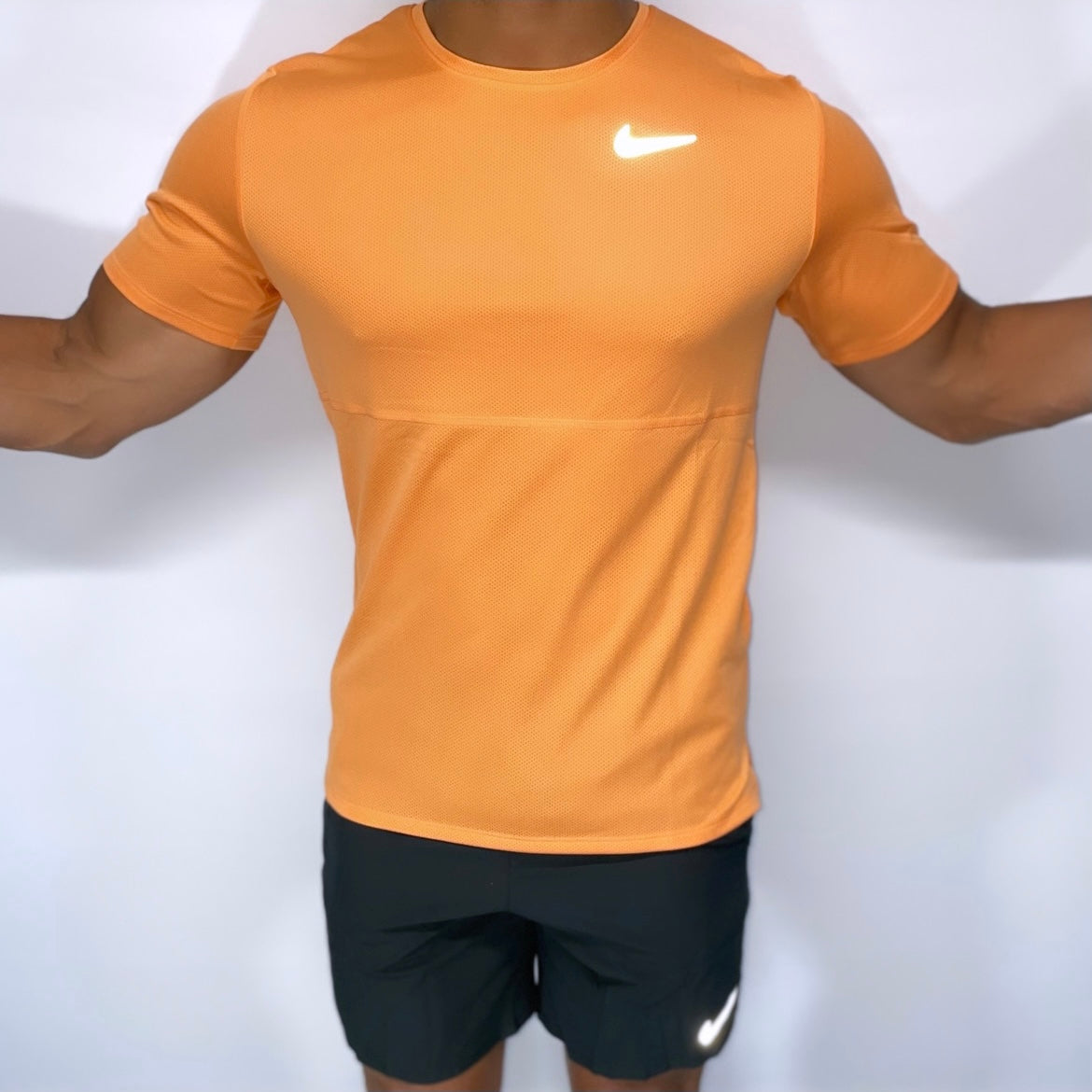 Nike Dri FIT Running Tee Peach Thread Connect